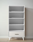 New York Bookcase in Solid White / Bianco Satinato finish