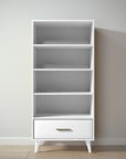 New York Bookcase in Solid White / Solid White finish