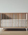 New York Crib in Bianco Satinato / Sandstone finish