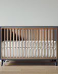 New York Crib in Navy / Sandstone finish