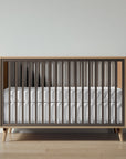 New York Crib in Sandstone / Aqua Grey finish
