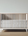 New York Crib in Solid White / Ash finish