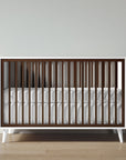 New York Crib in Solid White / Nocello finish