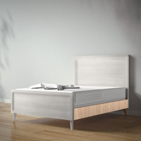 New York Full Bed in Bianco Satinato / Albero Puro finish