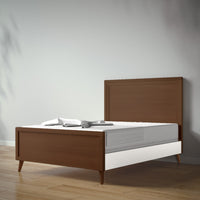 New York Full Bed in Nocello / Bianco Satinato finish