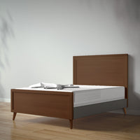 New York Full Bed in Nocello / Peppercorn finish