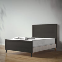 New York Full Bed in Peppercorn / Aqua Grey finish