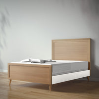 New York Full Bed in Sandstone / Bianco Satinato finish