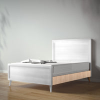 New York Full Bed in Solid White / Albero Puro finish