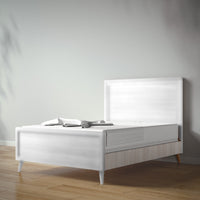 New York Full Bed in Solid White / Aqua Grey finish