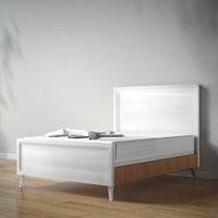New York Full Bed in Solid White / Nocello finish
