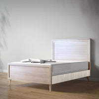 New York Full Bed in Washed White / Ash finish