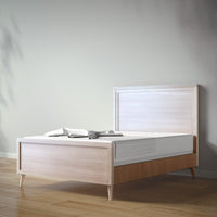 New York Full Bed in Washed White / Nocello finish