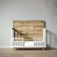 Uptown Crib to College Set in Solid White finish, view 3