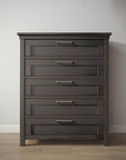 Karisma Tall Chest in Aqua Gray finish, view 2