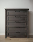 Karisma Tall Chest in Aqua Gray finish, view 3