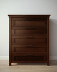 Karisma Tall Chest in Nocello finish, view 3