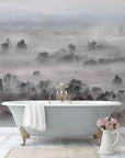 Foggy Landscape Pastels Wallpaper
