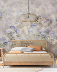 Indigo Carline Bouquet Field Wallpaper