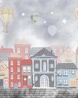 Blue Joyous Neighbourhood Wallpaper