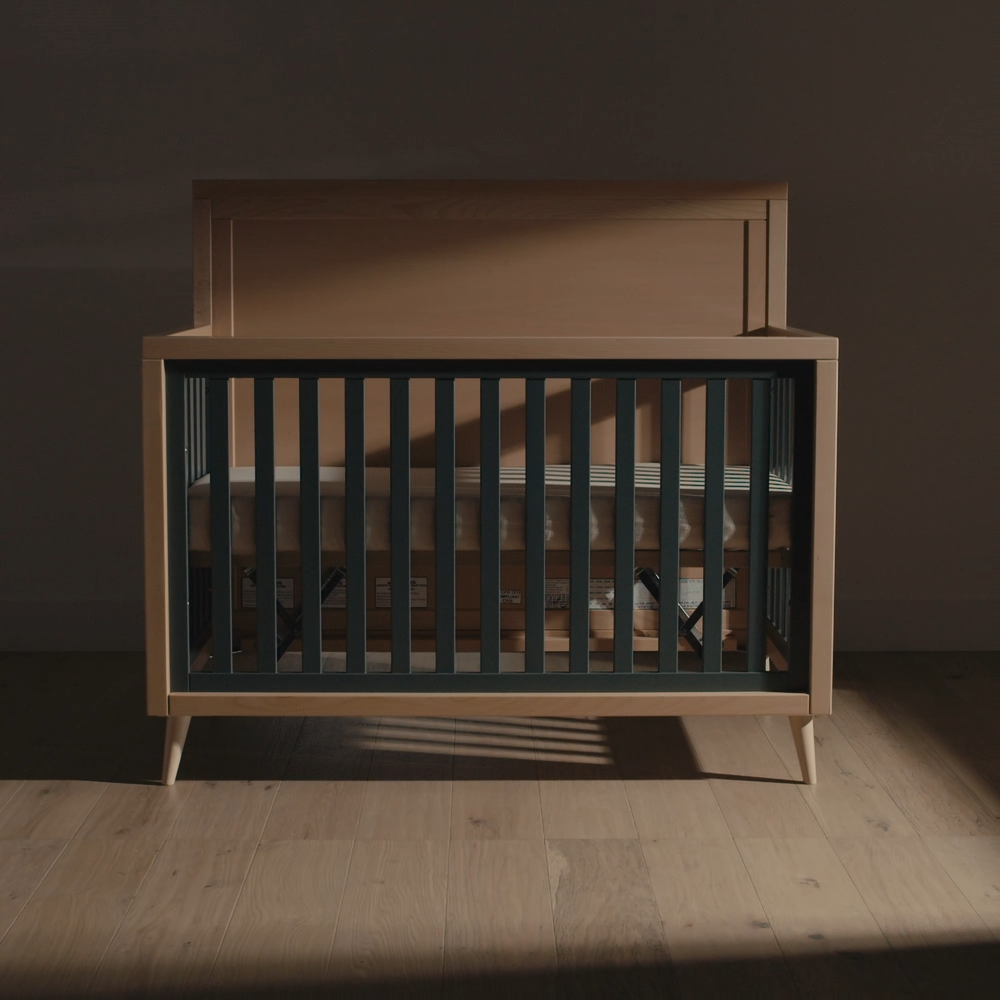 modern convertible crib with dresser Babyletto Palma 4-in-1 Crib + 7-Drawer Double Dresser
