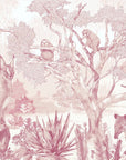 Sleepy Meadow in Pink Wallpaper
