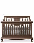 brown wood convertible crib open back
