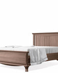 Full Bed with Solid Panel Solid Wood Furniture Organic Finish