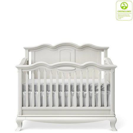 Greenguard Gold Certified - Convertible Crib in Solid White with Solid Back