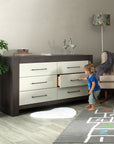 Luxury Nursery Double Dresser Solid Wood Non-Toxic Finish