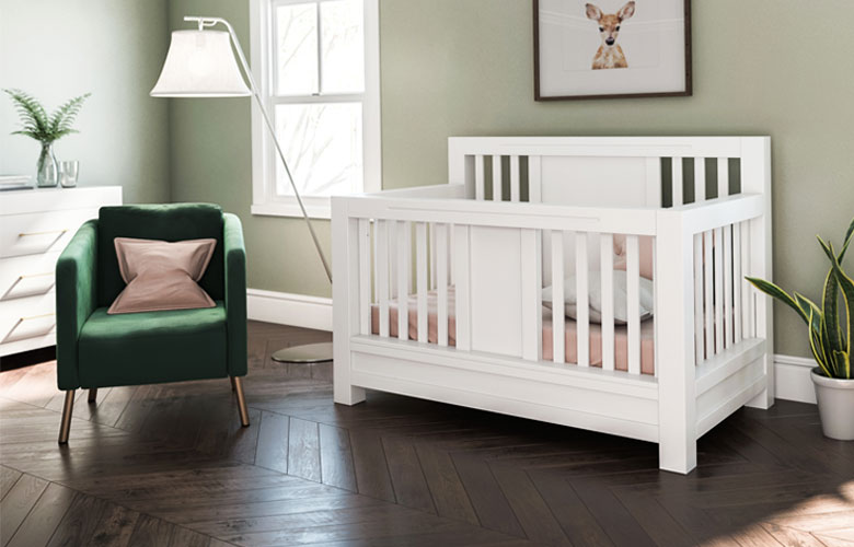 Ventianni Nursery in Solid White Finish