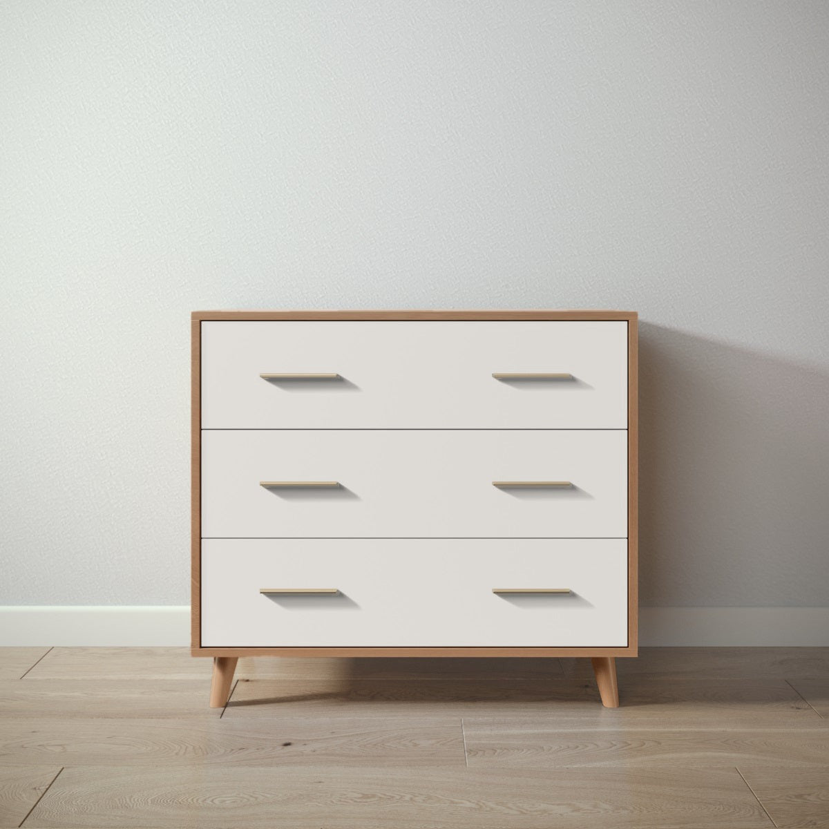 New York Single Dresser in Bruno Antico / Bianco Satinato finish
