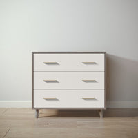 New York Single Dresser in Aqua Grey / Bianco Satinato finish