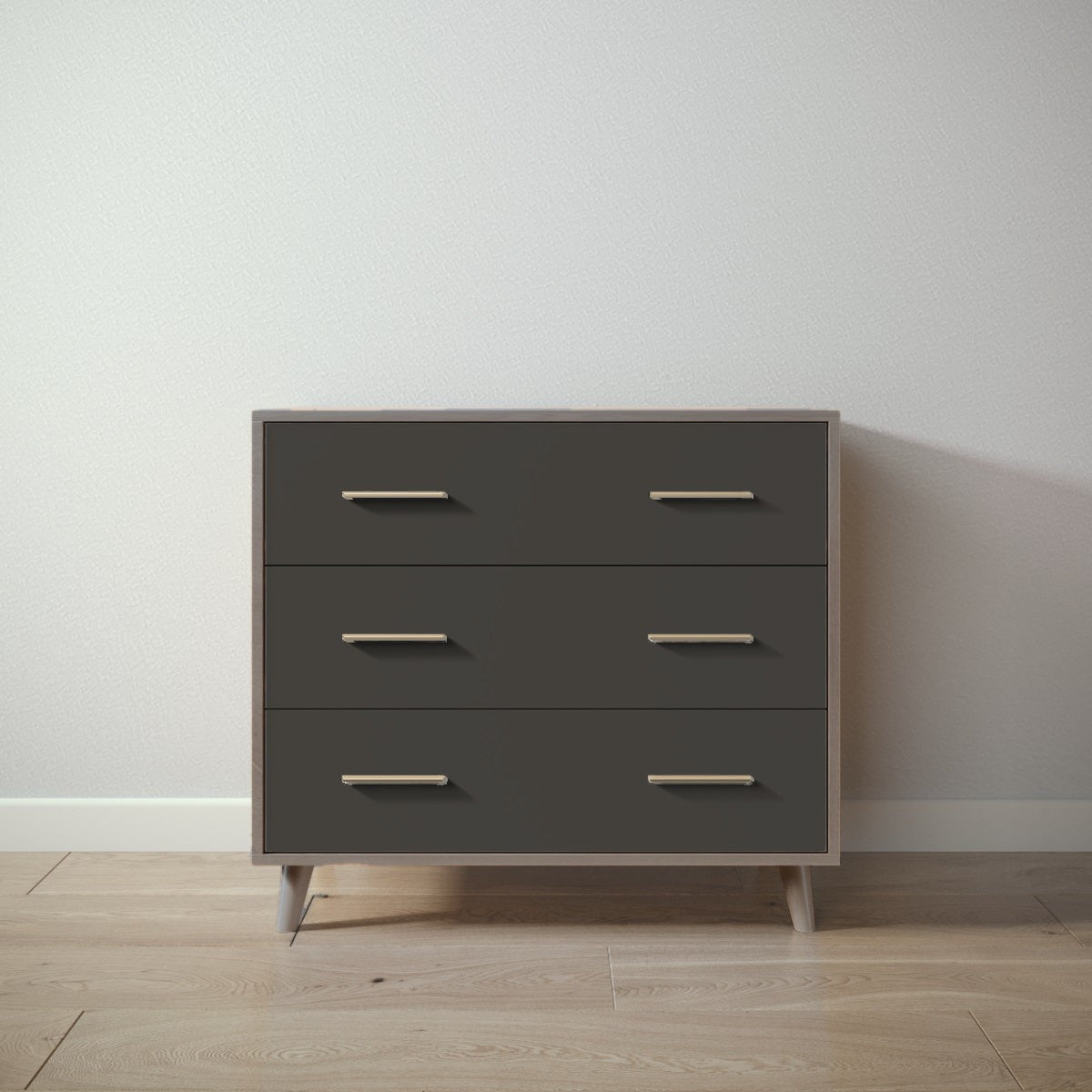 New York Single Dresser in Aqua Grey / Peppercorn finish