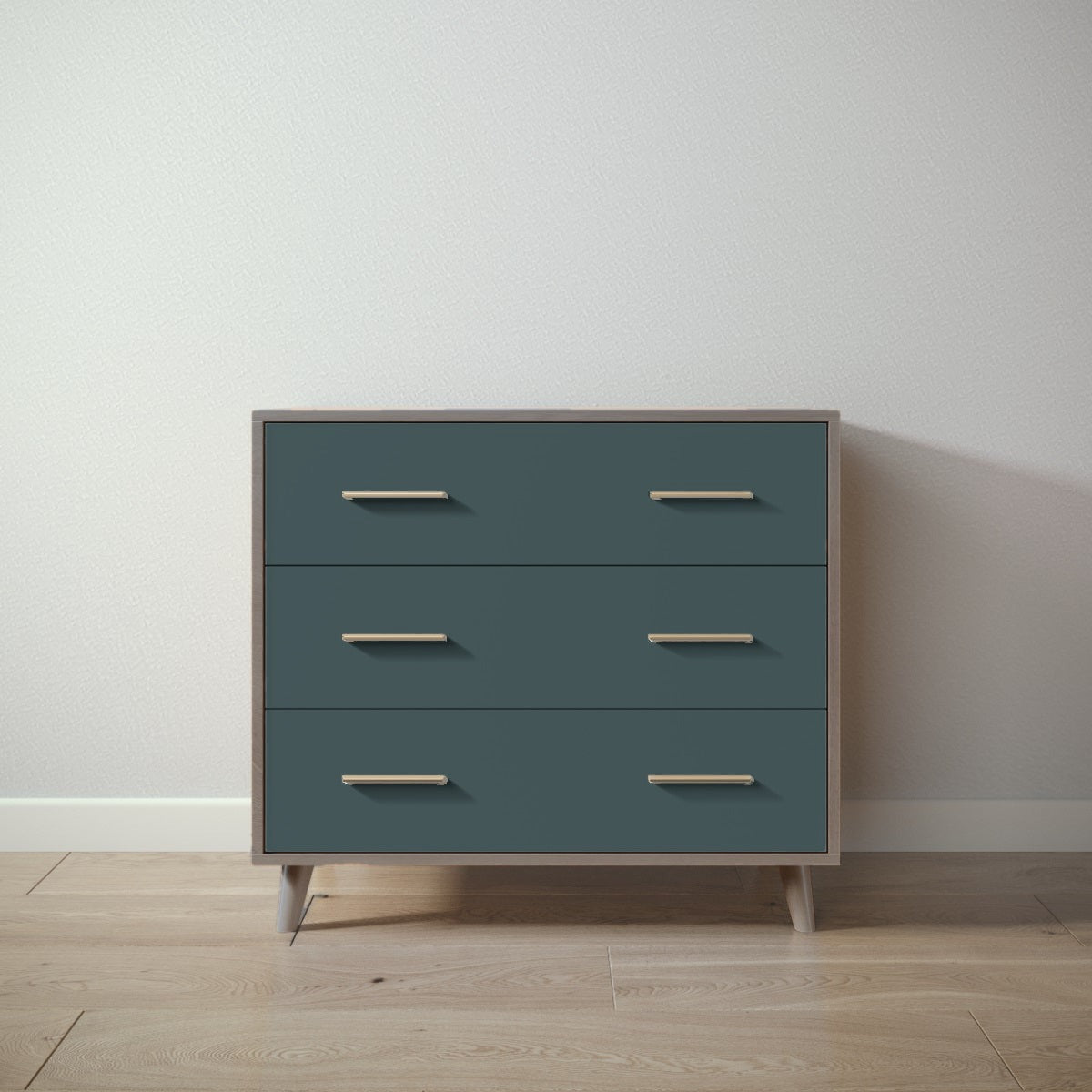 New York Single Dresser in Aqua Grey / Rosemary finish