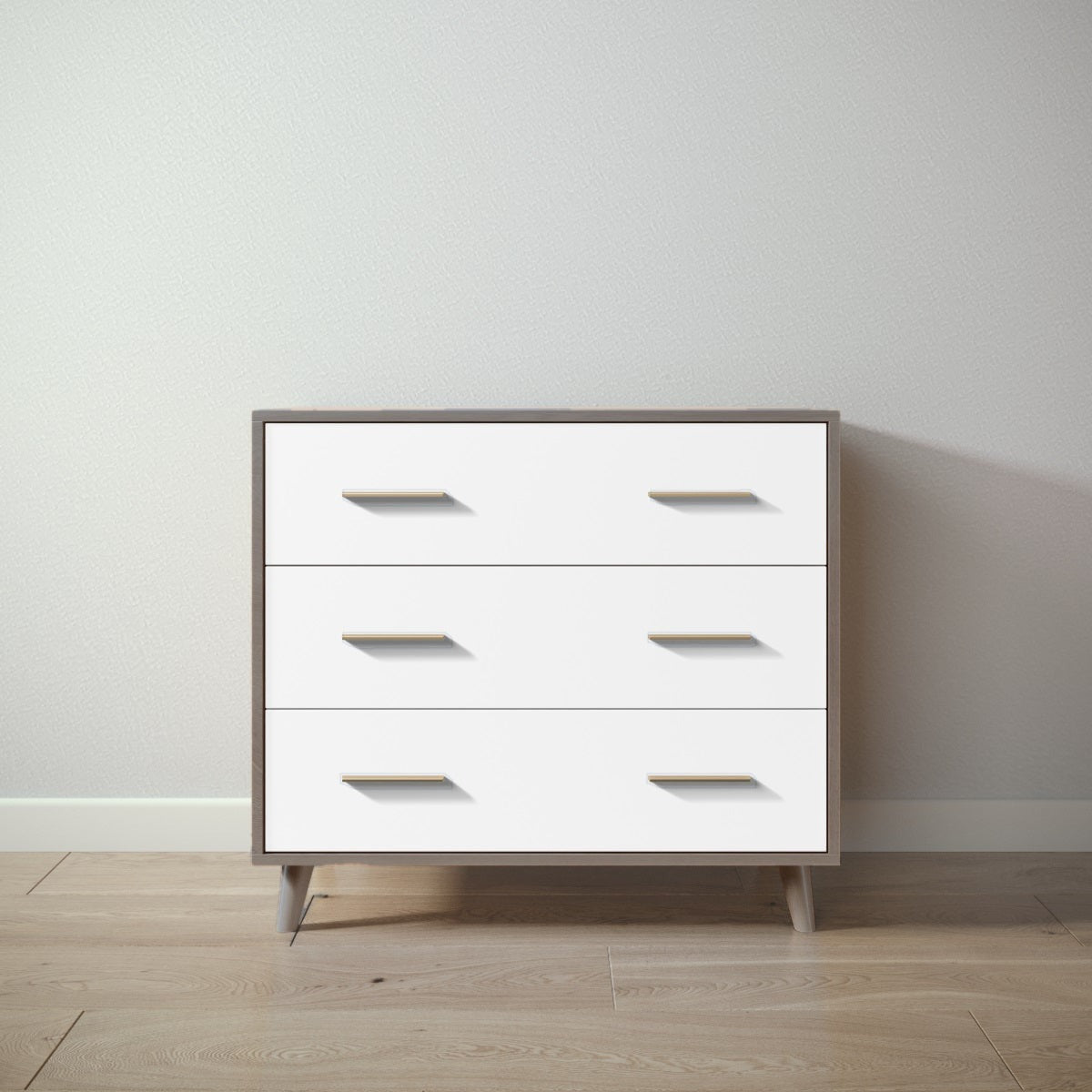 New York Single Dresser in Aqua Grey / Solid White finish