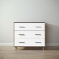 New York Single Dresser in Aqua Grey / Solid White finish