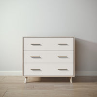 New York Single Dresser in Ash / Bianco Satinato finish