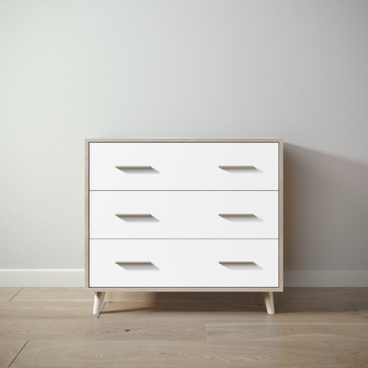 New York Single Dresser in Ash / Solid White finish