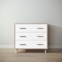 New York Single Dresser in Ash / Solid White finish