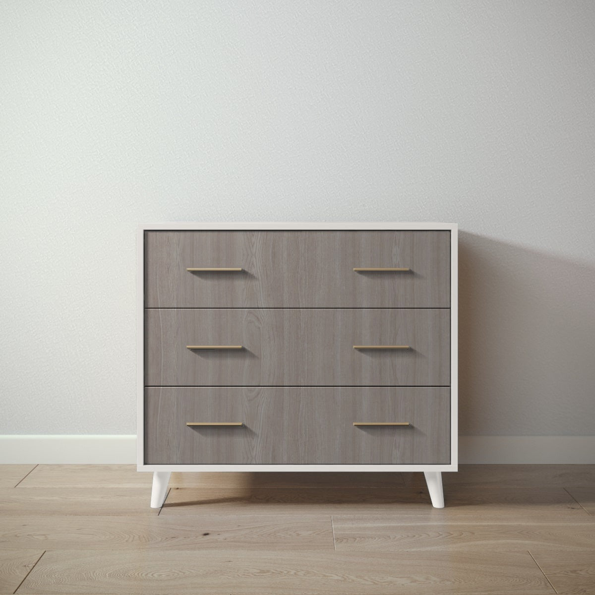 New York Single Dresser in Bianco Satinato / Aqua Grey finish
