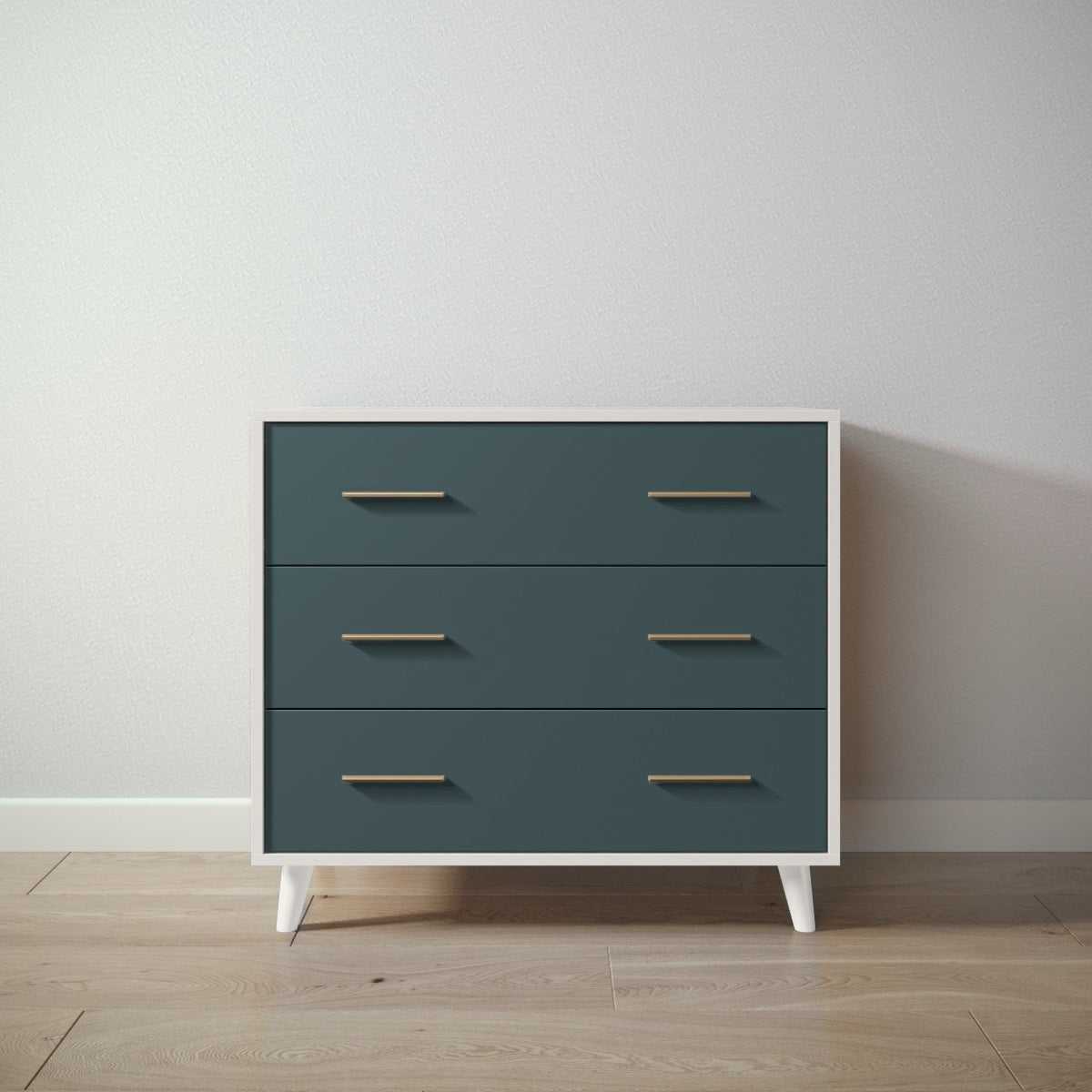 New York Single Dresser in Bianco Satinato / Rosemary finish