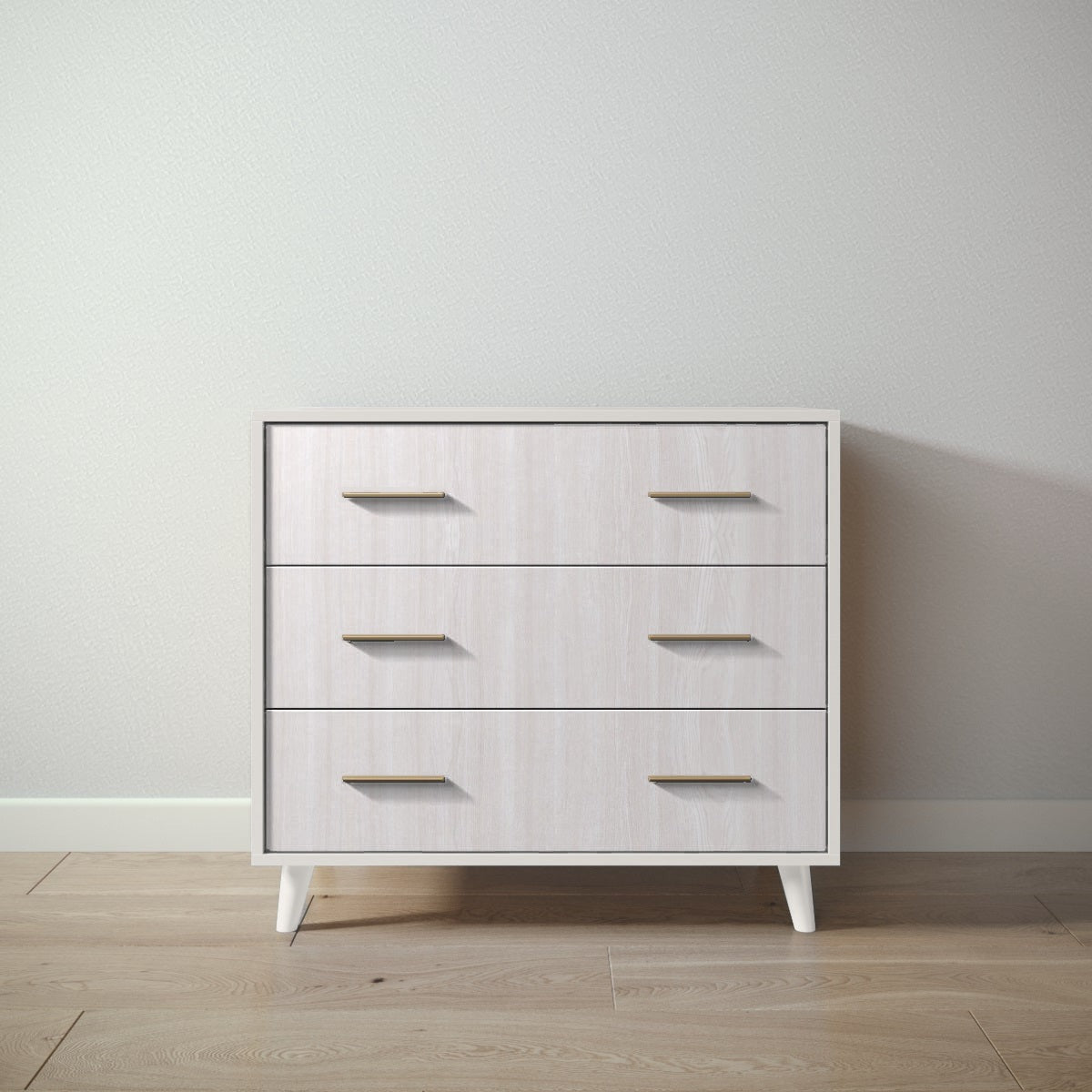 New York Single Dresser in Bianco Satinato / Washed White finish