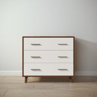New York Single Dresser in Nocello / Bianco Satinato finish