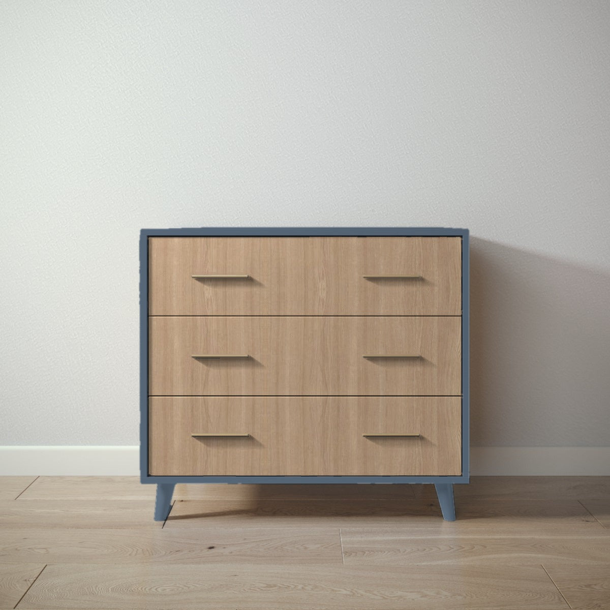 New York Single Dresser in Navy / Harvest finish