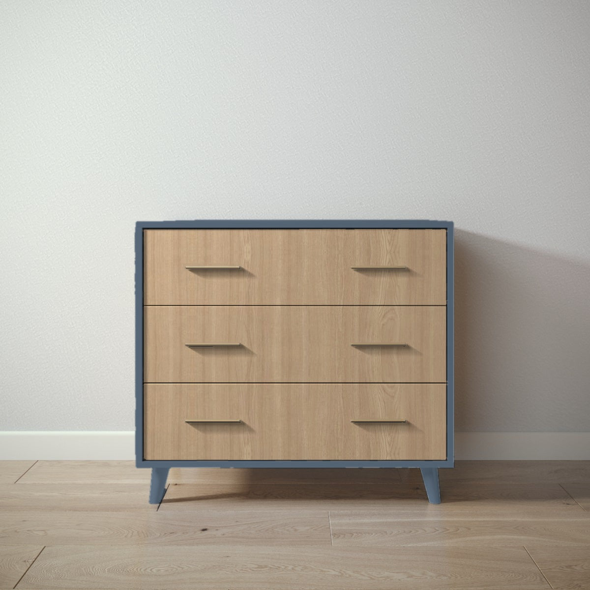 New York Single Dresser in Navy / Sandstone finish