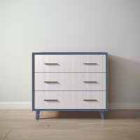 New York Single Dresser in Navy / Washed White finish