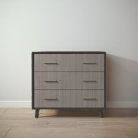 New York Single Dresser in Peppercorn / Aqua Grey finish