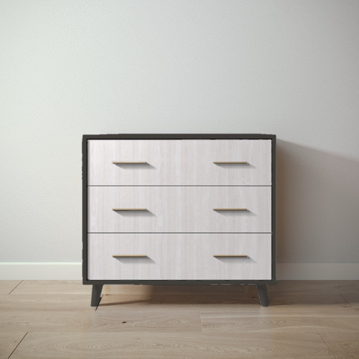 New York Single Dresser in Peppercorn / Washed White finish