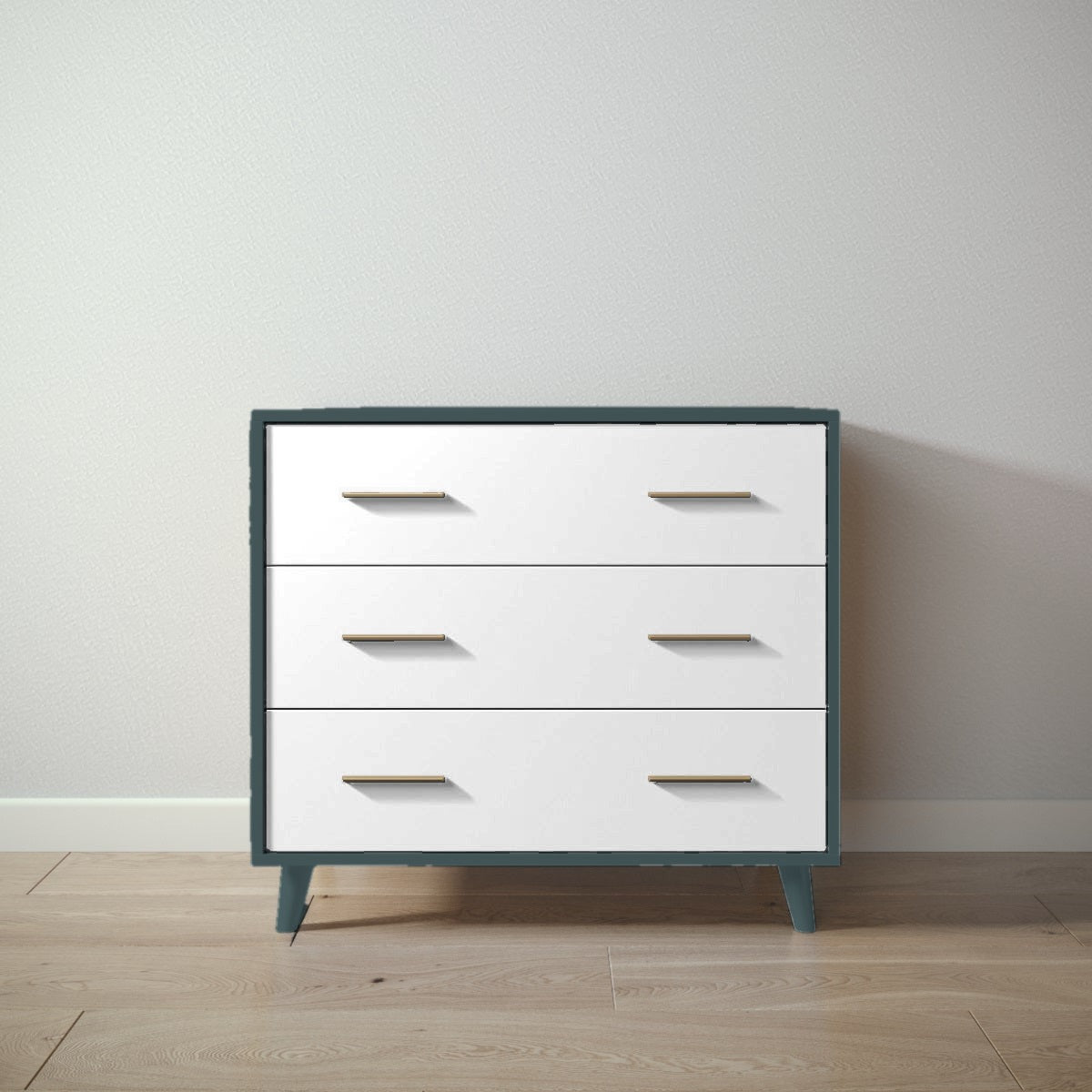 New York Single Dresser in Rosemary / Solid White finish